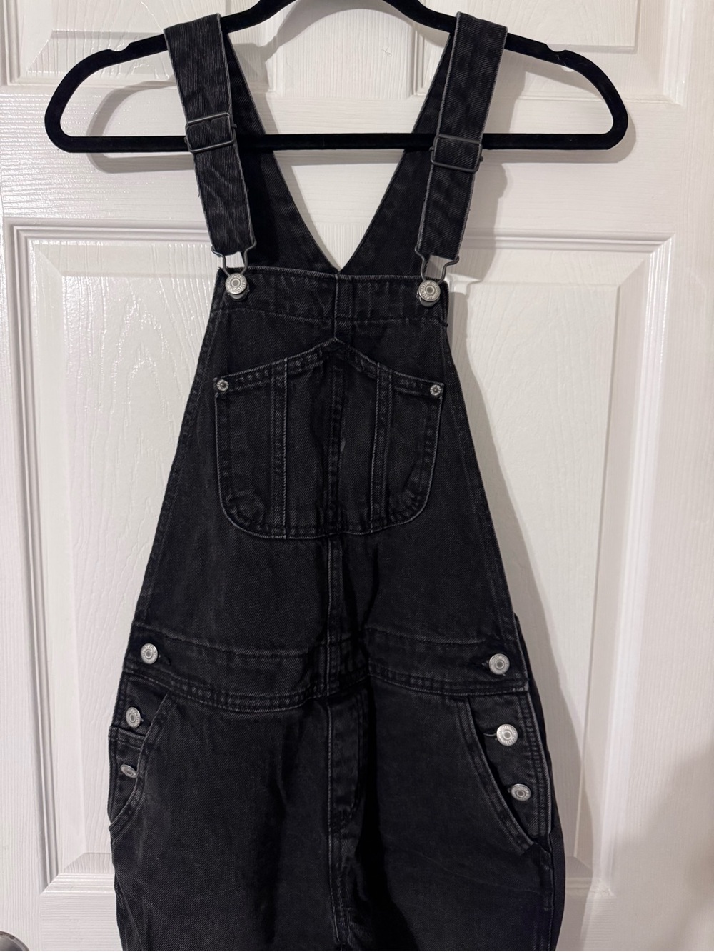 Old Navy Black Denim Overalls Jumpsuit - Picture 1 of 3
